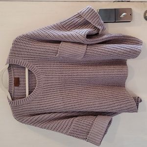 POL Gray Oversized Comfy Knit Sweater M